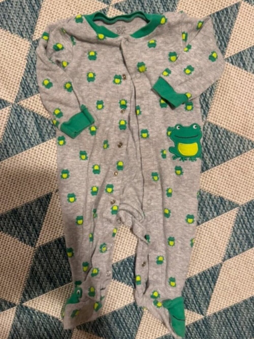Frog Print Footie Sleeper